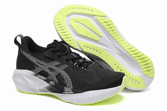 Cheap Asics Novablast Men's Running Shoes Black White Green-4